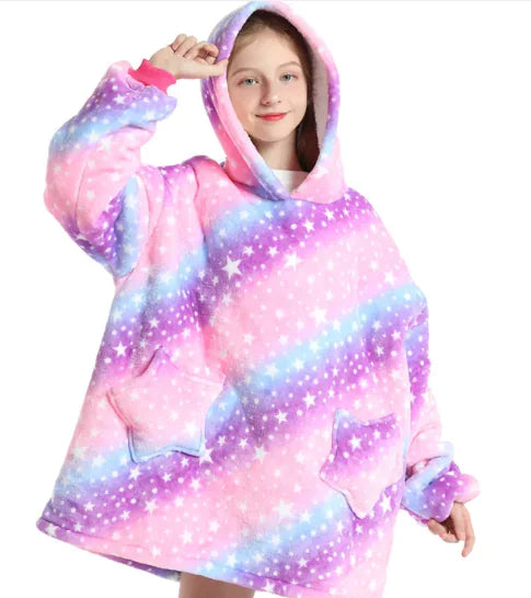 Hyggeligt hættetæppe til børn